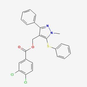 [1-methyl-3-phenyl-5-(phenylsulfanyl)-1H-pyrazol-4-yl]methyl 3,4-dichlorobenzenecarboxylate - 318289-36-0