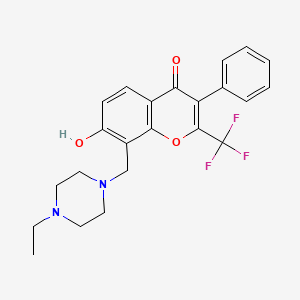 8-[(4-ethylpiperazin-1-yl)methyl]-7-hydroxy-3-phenyl-2-(trifluoromethyl)-4H-chromen-4-one - 848868-99-5