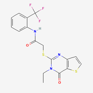 2-({3-ethyl-4-oxo-3H,4H-thieno[3,2-d]pyrimidin-2-yl}sulfanyl)-N-[2-(trifluoromethyl)phenyl]acetamide - 1252905-49-9