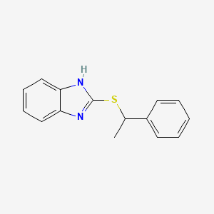 2-[(1-phenylethyl)sulfanyl]-1H-1,3-benzodiazole - 333746-89-7