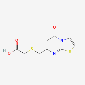 2-[({5-oxo-5H-[1,3]thiazolo[3,2-a]pyrimidin-7-yl}methyl)sulfanyl]acetic acid - 946666-76-8