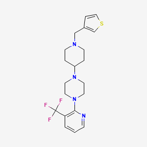 1-(1-(Thiophen-3-ylmethyl)piperidin-4-yl)-4-(3-(trifluoromethyl)pyridin-2-yl)piperazine - 2034524-58-6