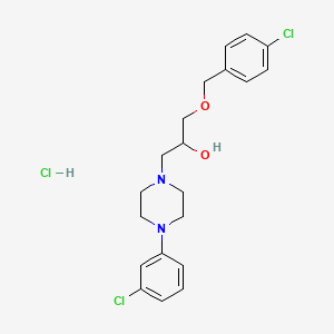 1-((4-Chlorobenzyl)oxy)-3-(4-(3-chlorophenyl)piperazin-1-yl)propan-2-ol hydrochloride - 1327521-00-5