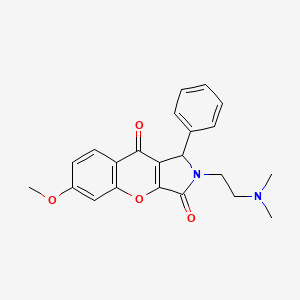 2-(2-(Dimethylamino)ethyl)-6-methoxy-1-phenyl-1,2-dihydrochromeno[2,3-c]pyrrole-3,9-dione - 886152-92-7