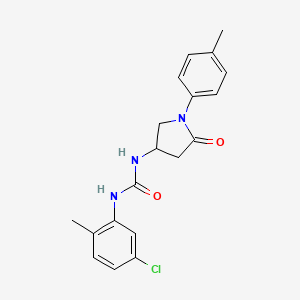 1-(5-chloro-2-methylphenyl)-3-[1-(4-methylphenyl)-5-oxopyrrolidin-3-yl]urea - 894021-86-4
