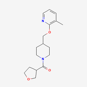 3-Methyl-2-{[1-(oxolane-3-carbonyl)piperidin-4-yl]methoxy}pyridine - 2197876-98-3