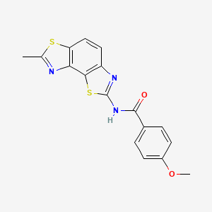 4-methoxy-N-{11-methyl-3,10-dithia-5,12-diazatricyclo[7.3.0.0^{2,6}]dodeca-1(9),2(6),4,7,11-pentaen-4-yl}benzamide - 361482-04-4