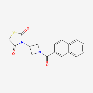 3-[1-(naphthalene-2-carbonyl)azetidin-3-yl]-1,3-thiazolidine-2,4-dione - 1790200-01-9