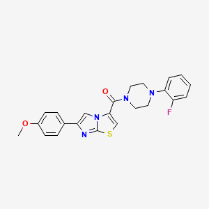 (4-(2-Fluorophenyl)piperazin-1-yl)(6-(4-methoxyphenyl)imidazo[2,1-b]thiazol-3-yl)methanone - 1049365-73-2