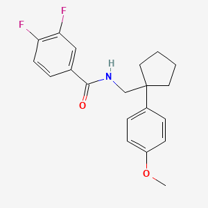 3,4-difluoro-N-{[1-(4-methoxyphenyl)cyclopentyl]methyl}benzamide - 1091474-27-9