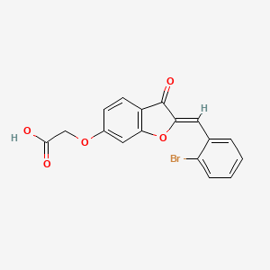(Z)-2-((2-(2-bromobenzylidene)-3-oxo-2,3-dihydrobenzofuran-6-yl)oxy)acetic acid - 900271-17-2