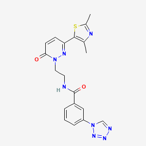 N-(2-(3-(2,4-dimethylthiazol-5-yl)-6-oxopyridazin-1(6H)-yl)ethyl)-3-(1H-tetrazol-1-yl)benzamide - 1251710-06-1