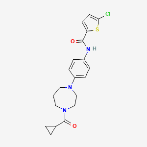 5-chloro-N-(4-(4-(cyclopropanecarbonyl)-1,4-diazepan-1-yl)phenyl)thiophene-2-carboxamide - 1207029-45-5