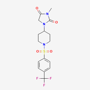3-Methyl-1-(1-((4-(trifluoromethyl)phenyl)sulfonyl)piperidin-4-yl)imidazolidine-2,4-dione - 2176152-06-8