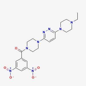 (3,5-Dinitrophenyl)(4-(6-(4-ethylpiperazin-1-yl)pyridazin-3-yl)piperazin-1-yl)methanone - 898437-95-1