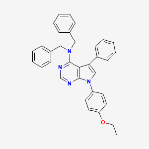 N,N-dibenzyl-7-(4-ethoxyphenyl)-5-phenyl-7H-pyrrolo[2,3-d]pyrimidin-4-amine - 477241-59-1
