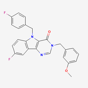 8-fluoro-5-(4-fluorobenzyl)-3-(3-methoxybenzyl)-3H-pyrimido[5,4-b]indol-4(5H)-one - 1189977-37-4