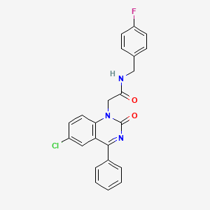 2-(6-chloro-2-oxo-4-phenyl-1,2-dihydroquinazolin-1-yl)-N-[(4-fluorophenyl)methyl]acetamide - 932530-83-1