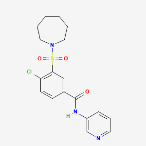 3-(azepan-1-ylsulfonyl)-4-chloro-N-(pyridin-3-yl)benzamide - 377763-51-4