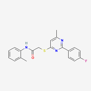 2-{[2-(4-fluorophenyl)-6-methylpyrimidin-4-yl]sulfanyl}-N-(2-methylphenyl)acetamide - 1251616-15-5