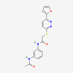N-(3-acetamidophenyl)-2-{[6-(furan-2-yl)pyridazin-3-yl]sulfanyl}acetamide - 894007-86-4