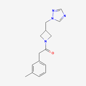 1-(3-((1H-1,2,4-triazol-1-yl)methyl)azetidin-1-yl)-2-(m-tolyl)ethan-1-one - 2177060-73-8