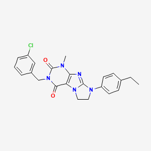3-(3-chlorobenzyl)-8-(4-ethylphenyl)-1-methyl-7,8-dihydro-1H-imidazo[2,1-f]purine-2,4(3H,6H)-dione - 872840-58-9