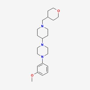 1-(3-methoxyphenyl)-4-{1-[(oxan-4-yl)methyl]piperidin-4-yl}piperazine - 2034557-26-9