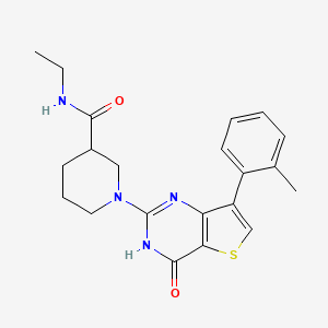 N-ethyl-1-[7-(2-methylphenyl)-4-oxo-3,4-dihydrothieno[3,2-d]pyrimidin-2-yl]piperidine-3-carboxamide - 1243088-47-2