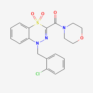 (1-(2-chlorobenzyl)-4,4-dioxido-1H-benzo[e][1,3,4]thiadiazin-3-yl)(morpholino)methanone - 1251602-75-1