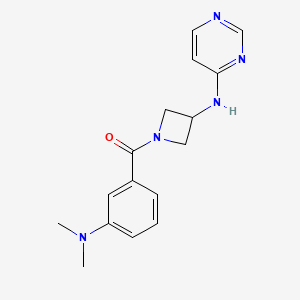 N-{1-[3-(dimethylamino)benzoyl]azetidin-3-yl}pyrimidin-4-amine - 2097918-75-5