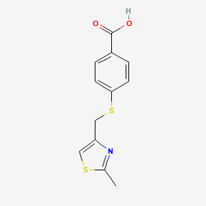 4-{[(2-Methyl-1,3-thiazol-4-yl)methyl]sulfanyl}benzoic acid - 929975-68-8