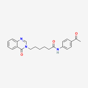 N-(4-acetylphenyl)-6-(4-oxoquinazolin-3(4H)-yl)hexanamide - 880810-47-9