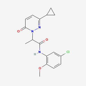 N-(5-chloro-2-methoxyphenyl)-2-(3-cyclopropyl-6-oxo-1,6-dihydropyridazin-1-yl)propanamide - 2034468-78-3