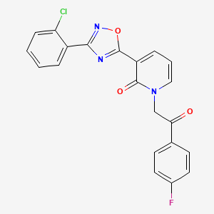 3-(3-(2-chlorophenyl)-1,2,4-oxadiazol-5-yl)-1-(2-(4-fluorophenyl)-2-oxoethyl)pyridin-2(1H)-one - 1396815-09-0