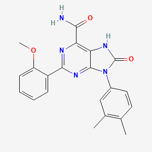 9-(3,4-dimethylphenyl)-2-(2-methoxyphenyl)-8-oxo-8,9-dihydro-7H-purine-6-carboxamide - 898422-38-3