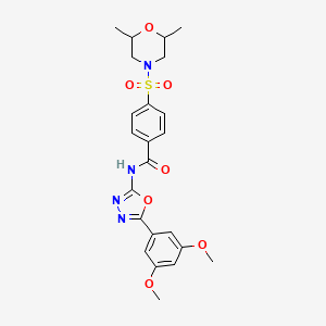 N-(5-(3,5-dimethoxyphenyl)-1,3,4-oxadiazol-2-yl)-4-((2,6-dimethylmorpholino)sulfonyl)benzamide - 533870-61-0