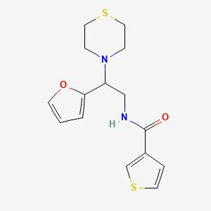 N-(2-(furan-2-yl)-2-thiomorpholinoethyl)thiophene-3-carboxamide - 2034572-95-5