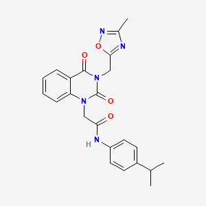 2-{3-[(3-methyl-1,2,4-oxadiazol-5-yl)methyl]-2,4-dioxo-1,2,3,4-tetrahydroquinazolin-1-yl}-N-[4-(propan-2-yl)phenyl]acetamide - 941977-74-8