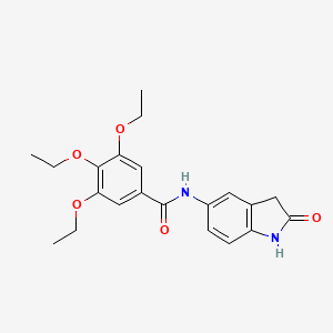 3,4,5-triethoxy-N-(2-oxoindolin-5-yl)benzamide - 921774-93-8