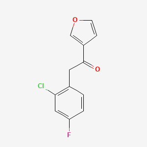 2-(2-Chloro-4-fluorophenyl)-1-(furan-3-yl)ethan-1-one - 1339420-72-2