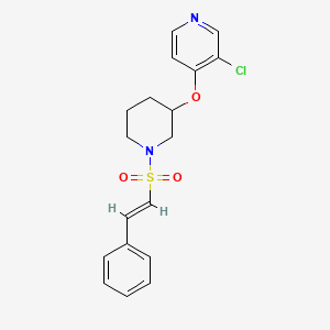 (E)-3-chloro-4-((1-(styrylsulfonyl)piperidin-3-yl)oxy)pyridine - 2035022-67-2