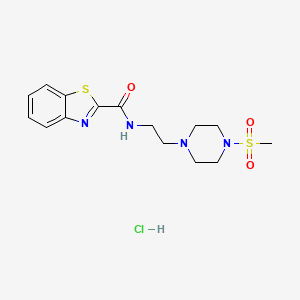 N-(2-(4-(methylsulfonyl)piperazin-1-yl)ethyl)benzo[d]thiazole-2-carboxamide hydrochloride - 1351659-29-4