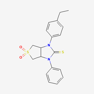 1-(4-ethylphenyl)-3-phenyltetrahydro-1H-thieno[3,4-d]imidazole-2(3H)-thione 5,5-dioxide - 713507-32-5