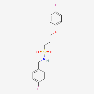 N-(4-fluorobenzyl)-3-(4-fluorophenoxy)propane-1-sulfonamide - 946320-41-8