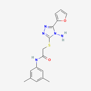 2-((4-amino-5-(furan-2-yl)-4H-1,2,4-triazol-3-yl)thio)-N-(3,5-dimethylphenyl)acetamide - 578745-13-8