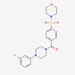 (4-(3-Chlorophenyl)piperazin-1-yl)(4-(morpholinosulfonyl)phenyl)methanone - 496776-17-1