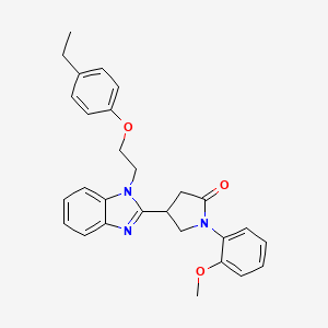4-{1-[2-(4-ethylphenoxy)ethyl]-1H-1,3-benzodiazol-2-yl}-1-(2-methoxyphenyl)pyrrolidin-2-one - 890633-32-6