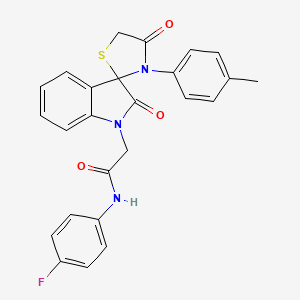 2-(2,4'-dioxo-3'-(p-tolyl)spiro[indoline-3,2'-thiazolidin]-1-yl)-N-(4-fluorophenyl)acetamide - 894549-29-2