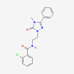 2-chloro-N-[2-(4-methyl-5-oxo-3-phenyl-4,5-dihydro-1H-1,2,4-triazol-1-yl)ethyl]benzamide - 1203150-35-9